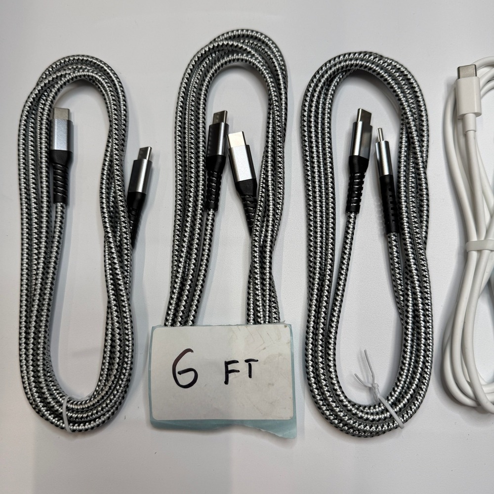 Lot of 7 USB C to USB C Fast Charging Cables 6ft 10ft Type C Cords - Picture 3 of 5